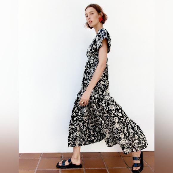 NWT Zara Embroidered Zara Dress - Picture 8 of 10